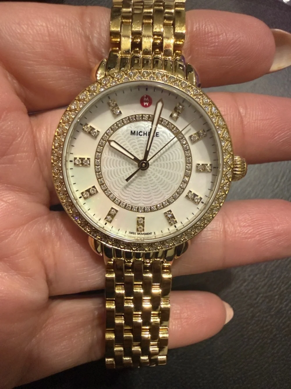 Michele Sidney Classic Diamond Women's Watch - Picture 1 of 7